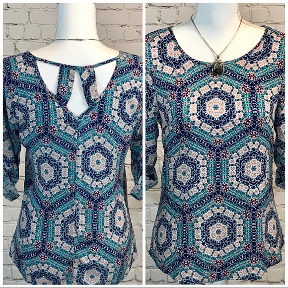 Copper Key Tops - Copper Key multicolored blouse top size S NWOT